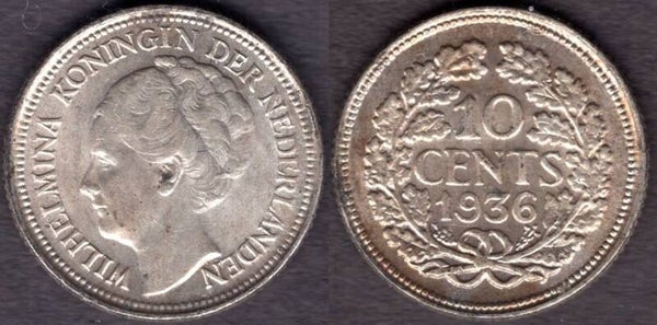 Netherlands. Ten Cents 1936.   dy22302