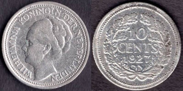 Netherlands. Ten Cents 1927.   dy22309