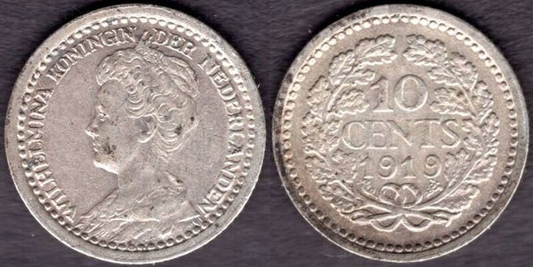 Netherlands. Ten Cents 1919.   dy22320