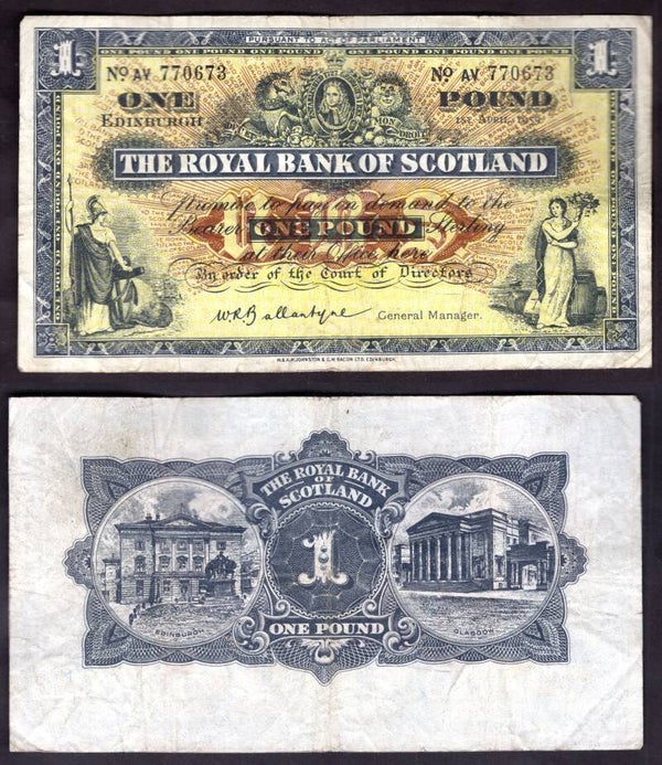 Royal Bank. £1  April 1959 Fine.  dy22417