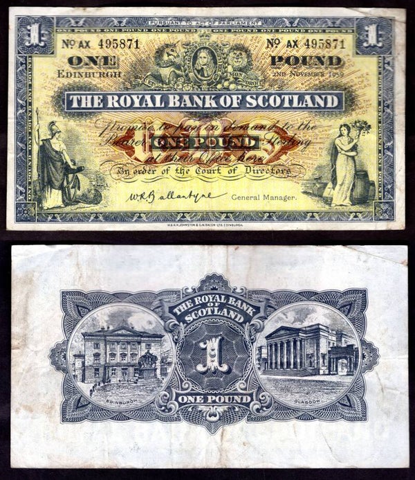 Royal Bank. £1  Nov 1959 Crisp F-VF.  dy22422