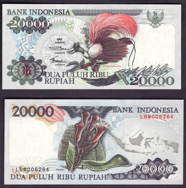Indonesia. 20,000 Rupiah 1992 (1992) NEF.  dy22487