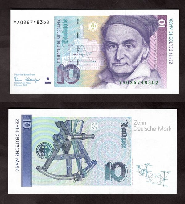 West Germany. 10DM 1989 Replacement YA0267483D2 AU-UNC.  dy22516