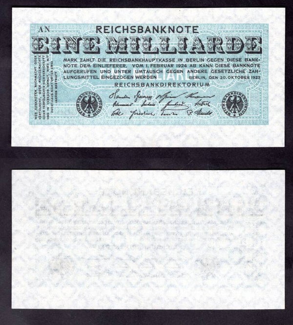 Germany. One Milliarde Mark 1923 AU+.  dy22536