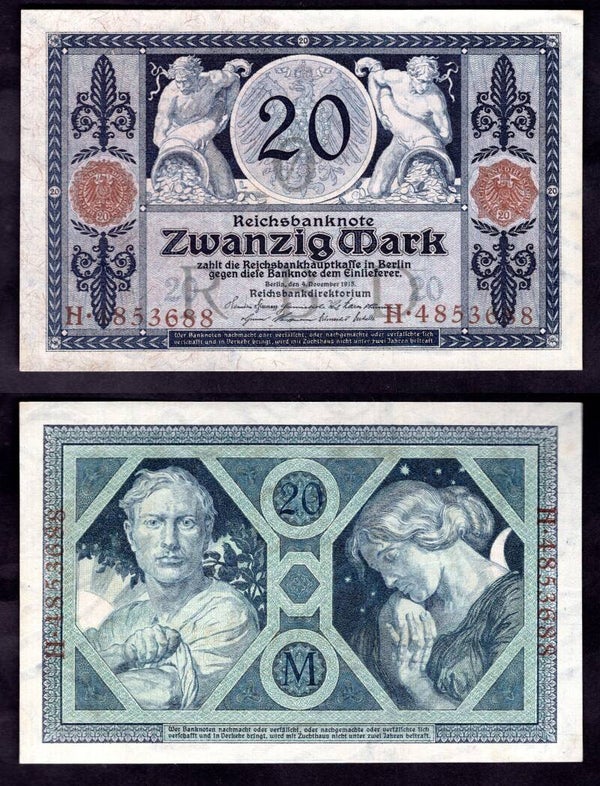 Germany. 20 Mark 1915 AU.  dy22545