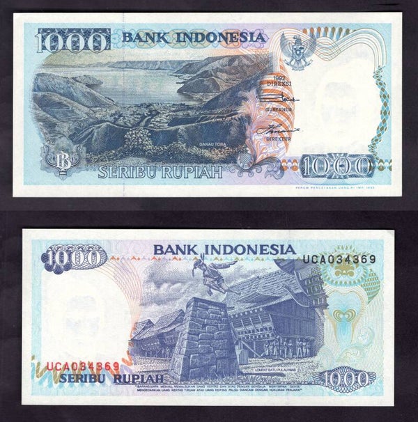 Indonesia. 1,000 Rupiah 1992 AU-UNC.  dy22562