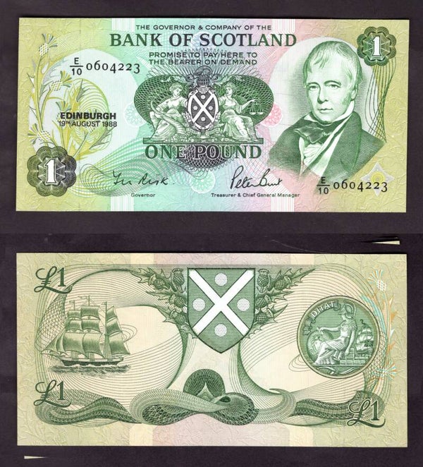 Bank of Scotland. £1 1988 E/10 0604223 GVF.   dy22632