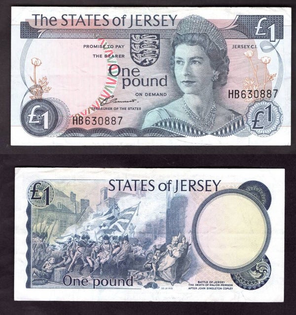 Jersey £1 Clennett sig (1976) HB 630887 Crisp F-VF.   dy22633