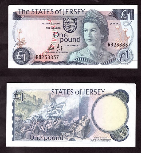 Jersey. £1 May sig (1985) RB 238837 Crisp F-VF.   dy22634