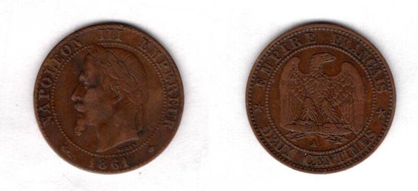 France. Two Centimes 1861A.   dy22643