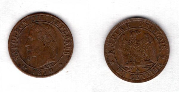 France. One Centime 1870A.   dy22653
