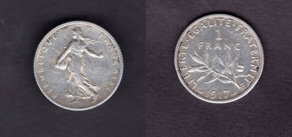 France. One Franc 1917.   dy22668