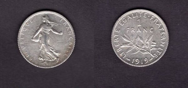 France. One Franc 1919.   dy22676