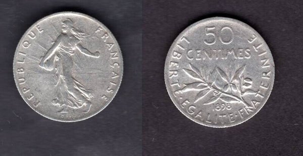 France. 50 Centimes 1898.   dy22684