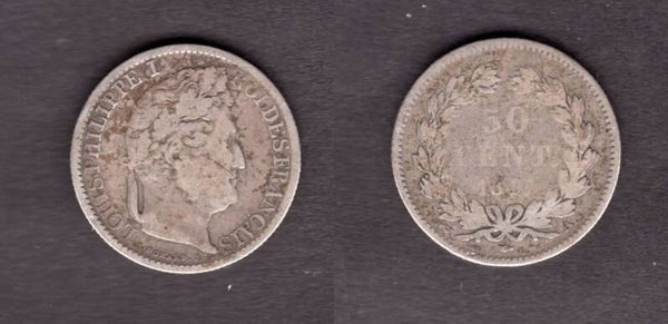 France. 50 Centimes 1847A.   dy22686