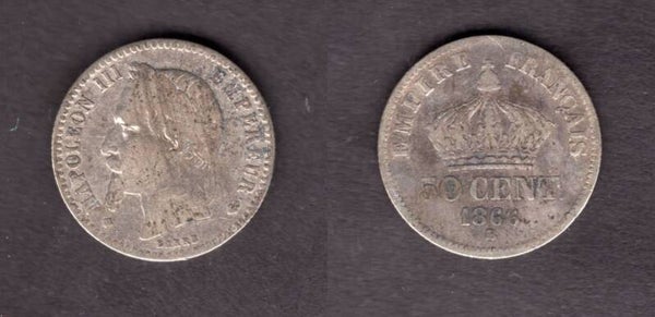 France. 50 Centimes 1866BB.    dy22693