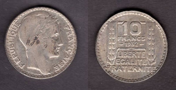 France. Ten Francs 1932.   dy22694