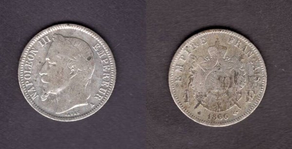 France. One Franc 1866A.   dy22696