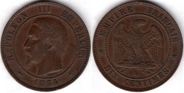 France. 10 Centime 1854A.   dy22726