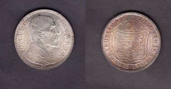 Czechoslovakia. 10 Korun 1928.   dy22770
