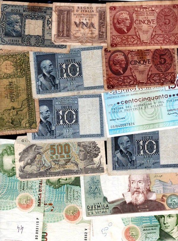 Italy. 103 banknotes mixed grades.  dy22813