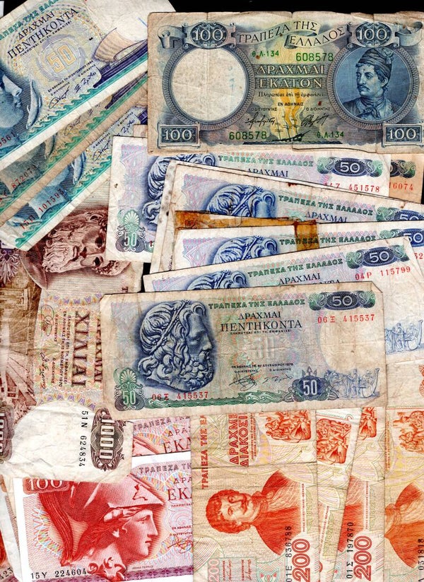 Greece. 100 banknotes, from circulation.  dy22816