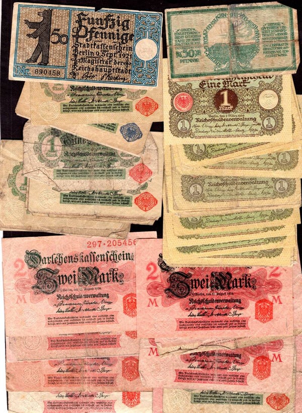 Germany. Large job lot (268) banknotes.   dy22825