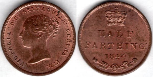 Victoria. Half Farthing 1844       dy22874