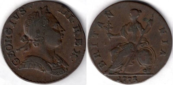 Great Britain. Evasion Halfpenny 1773.       dy22875