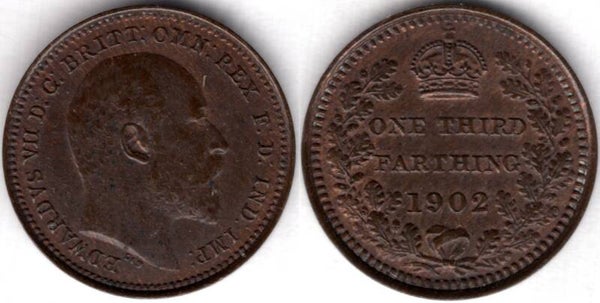 Edward VII. Third Farthing 1902     dy22882