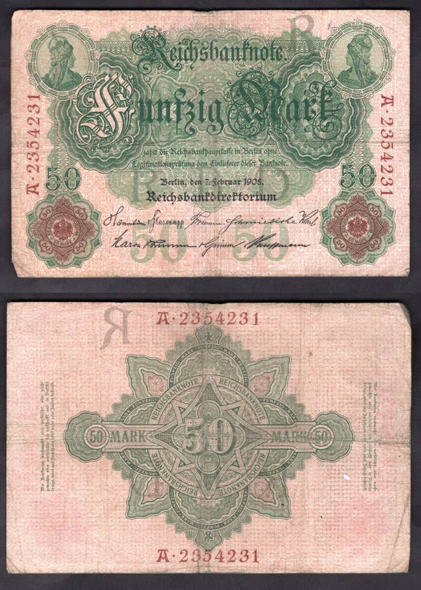 Germany. 50 Mark 1908 Fine.   dy22895