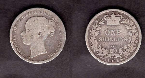 Victoria.  Shilling 1872.  Die No 21.    dy22903
