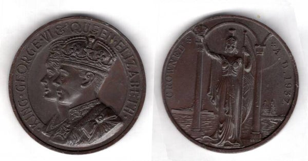 George VI Medallion 1937 43mm diameter.  dy22938