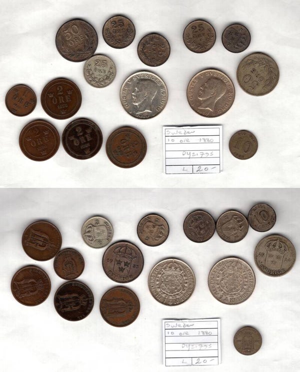 Sweden. 15 Coins.   dy22940