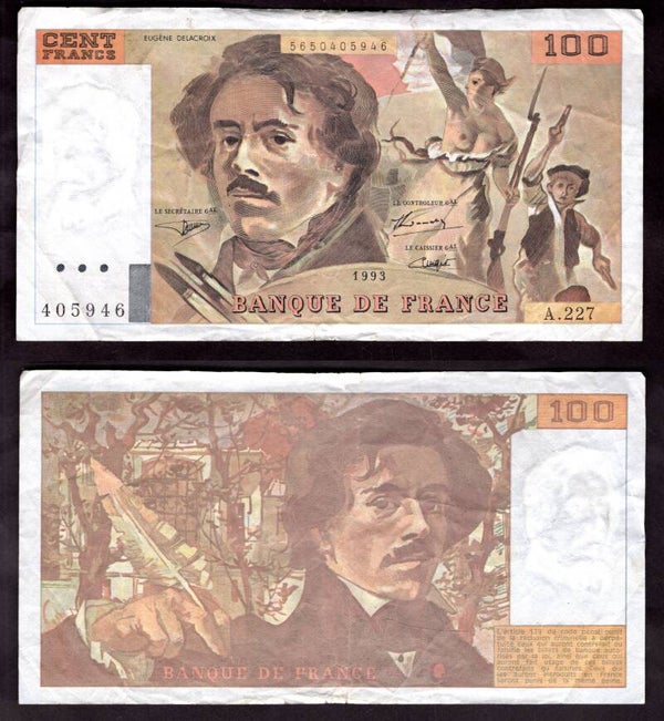 France. 100 Francs 1993 Crisp GF+.    dy22953