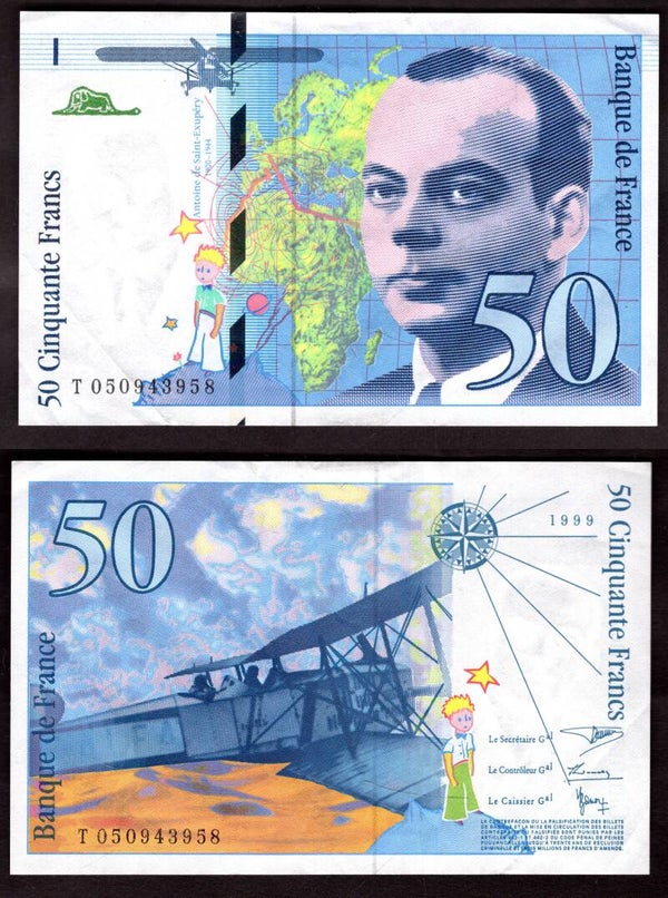 France. 50 Francs 1999 Crisp VF.    dy22955