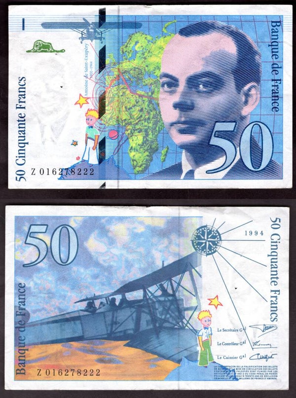 France. 50 Francs 1994  Crisp F-VF.   dy22956