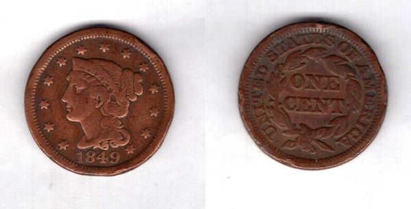 USA. One Cent 1849       dy22970