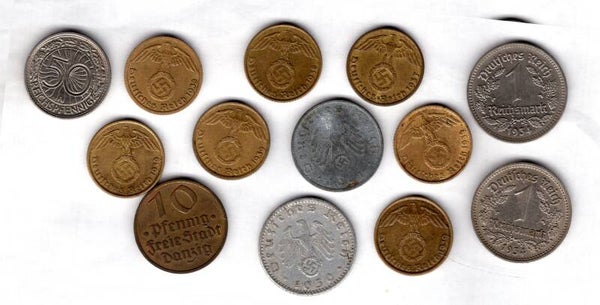 Germany/Danzig. Third Reich 13 Coins.  dy23116