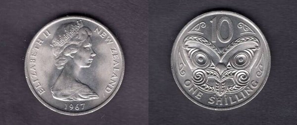 New Zealand. Ten Cents 1967.  dy23132
