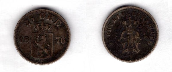 Norway. 25 Ore 1876.   dy23147