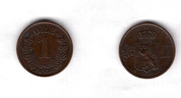 Norway. One Ore 1889.   dy23154
