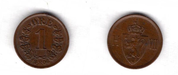 Norway. One Ore 1906.   dy23156