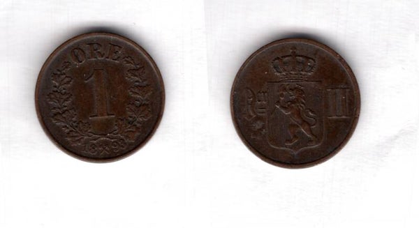 Norway. One Ore 1893.   dy23157