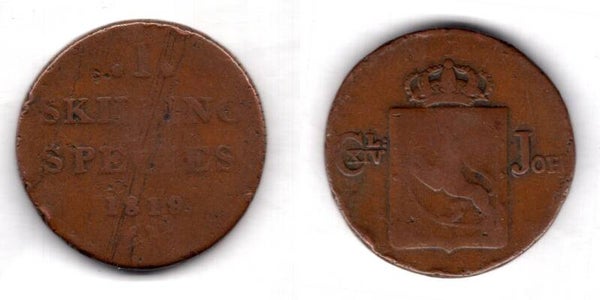 Norway. One Skilling 1819.    dy23168
