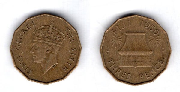 Fiji. Threepence 1950.  dy23209