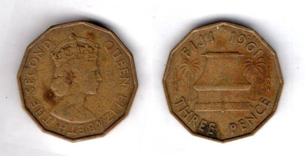 Fiji. Threepence 1961.  dy23211