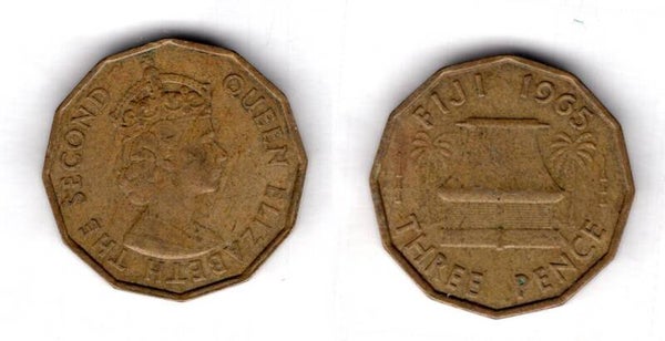 Fiji. Threepence 1965.  dy23216