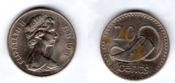Fiji. 20 Cents 1981.  dy23222