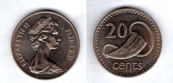 Fiji. 20 Cents 1981.  dy23223